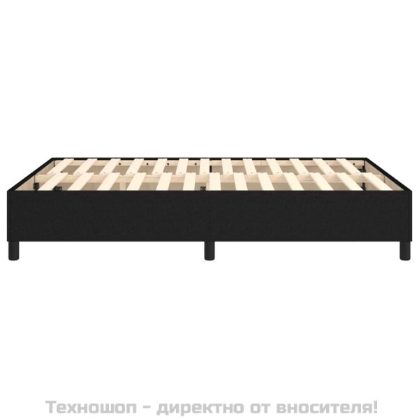 Рамка за легло с пружини, черна, 140x190 см плат