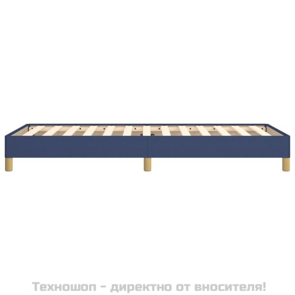 Рамка за легло без матрак, Синьо, 90x200 см, плат