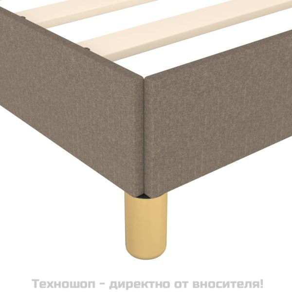 Рамка за легло без матрак, таупе, 140x200 см плат