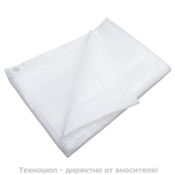 Брезент тип Лено, 140 г/м², 8x12 м, бял