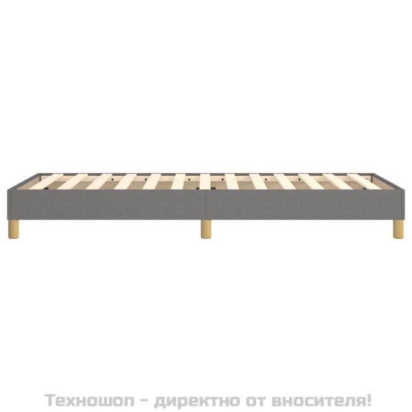 Рамка за легло с пружини, тъмносива, 80x200 см, плат