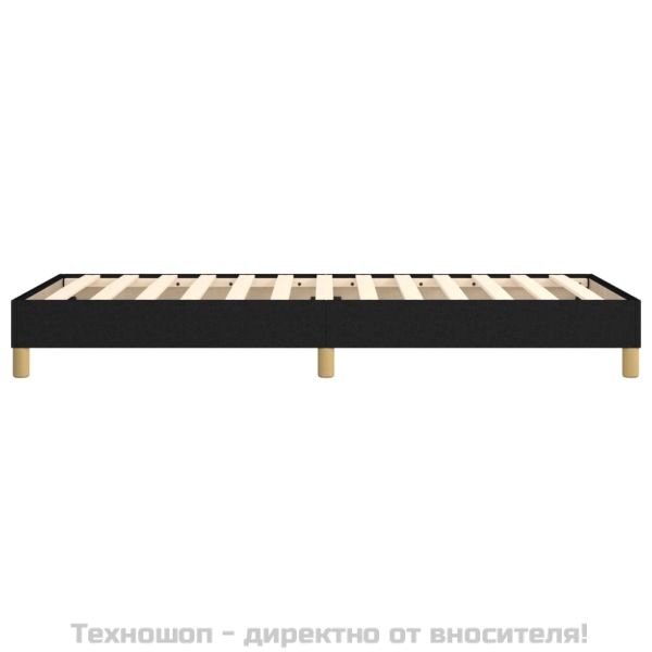 Рамка за легло с пружини, Черно, 80x200 см, плат
