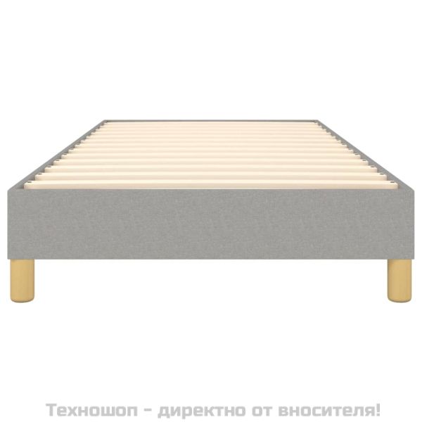 Рамка за легло с пружини, светлосива, 100x200 см, плат