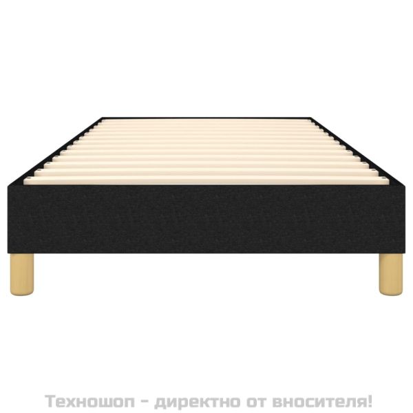 Рамка за легло с пружини, черна, 100x200 см, плат