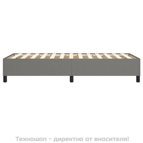 Рамка за легло с пружини, тъмносива, 80x200 см, плат