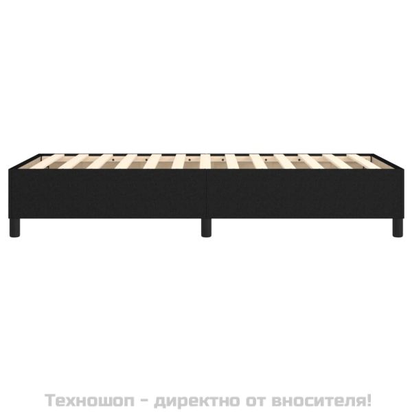 Рамка за легло с пружини, Черно, 80x200 см, плат