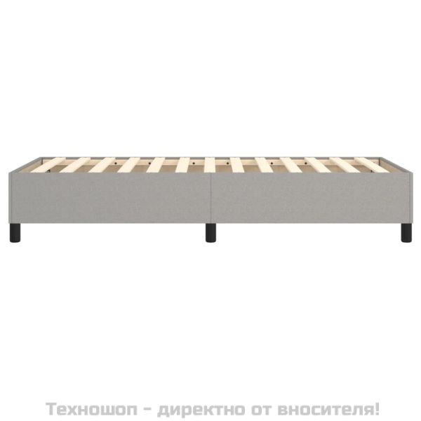 Рамка за легло с пружини, светлосива, 90x190 см, плат