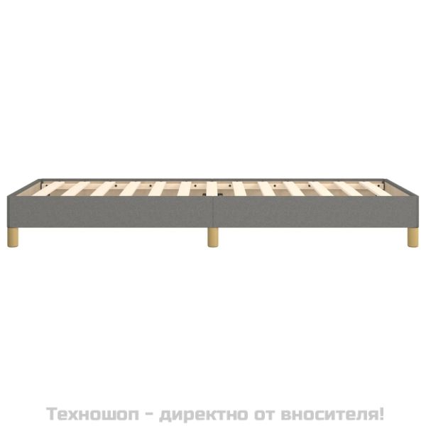 Рамка за легло без матрак, тъмносива, 90x190 см, плат
