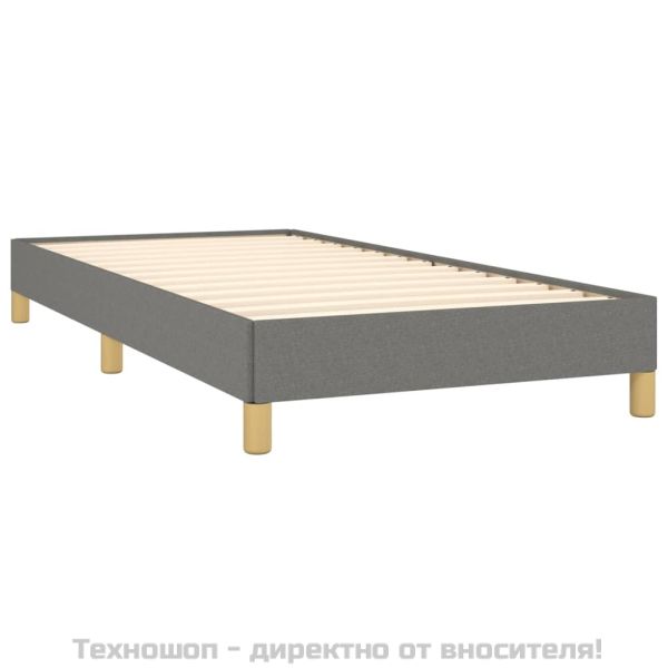 Рамка за легло без матрак, тъмносива, 100x200 см, плат