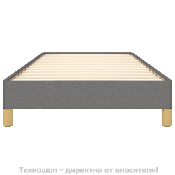 Рамка за легло без матрак, тъмносива, 100x200 см, плат