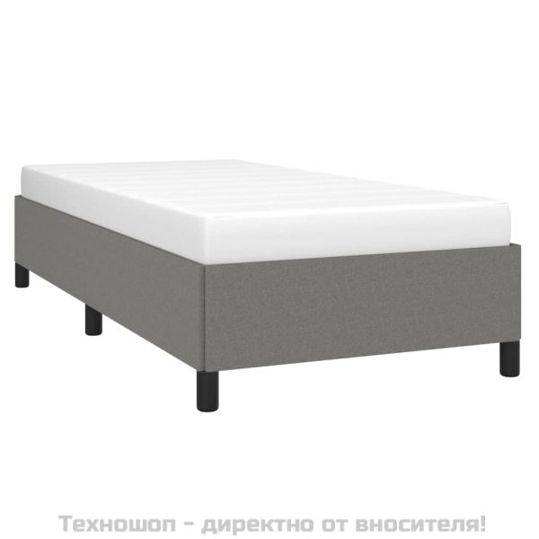 Рамка за легло без матрак, тъмносива, 80x200 см, плат