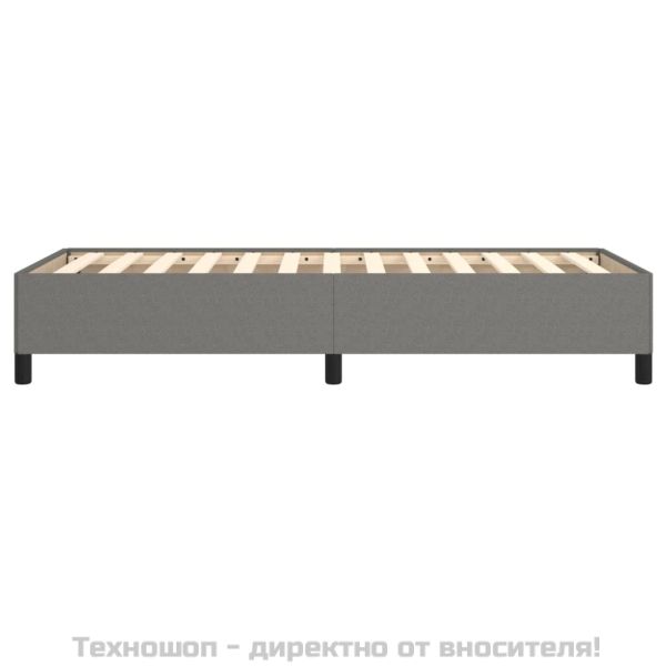 Рамка за легло без матрак, тъмносива, 80x200 см, плат