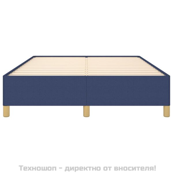 Рамка за легло без матрак, синя, 140x190 см, плат