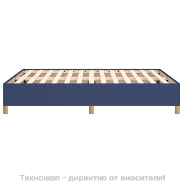 Рамка за легло без матрак, синя, 140x190 см, плат