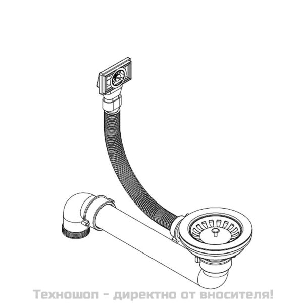 Гранитна кухненска мивка с едно корито, черна