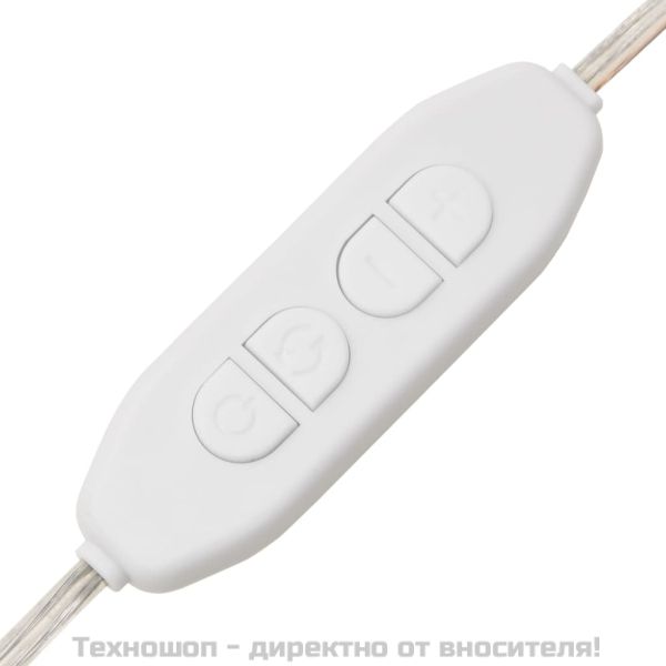 Комплект тоалетка с LED, кафяв дъб, инженерно дърво