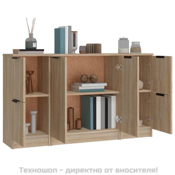 Сайдборди, 3 бр, сонома дъб,инженерно дърво
