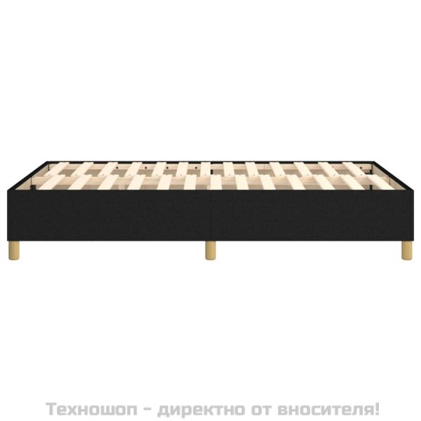 Рамка за легло с пружини, черна, 120x200 см, плат