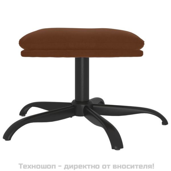 Табуретка, кафява, 60x60x36 см, плат микрофибър