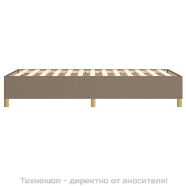Рамка за легло с пружини, таупе, 90x200 см, плат