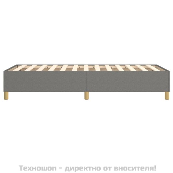 Рамка за легло с пружини, тъмносива, 100x200 см, плат