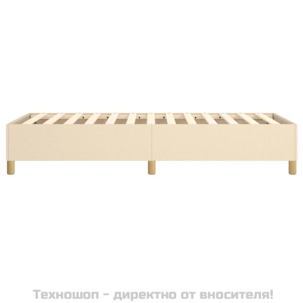 Рамка за легло с пружини, кремави, 90x200 см, плат
