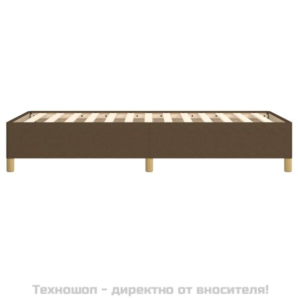 Рамка за легло без матрак, тъмнокафява, 100x200 см, плат