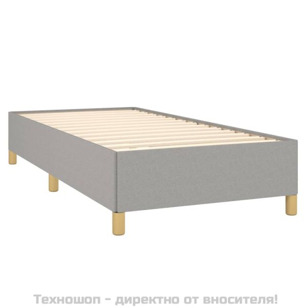 Рамка за легло без матрак, светлосива, 100x200 см, плат