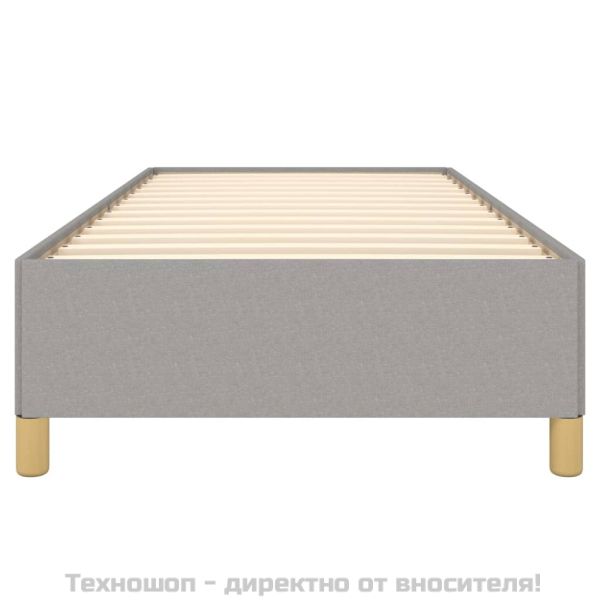 Рамка за легло без матрак, светлосива, 100x200 см, плат