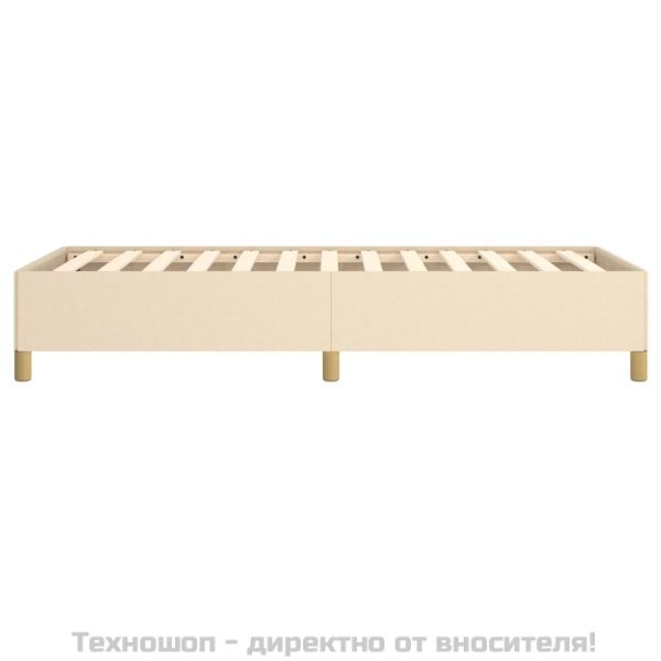 Рамка за легло без матрак, кремава, 100x200 см, плат