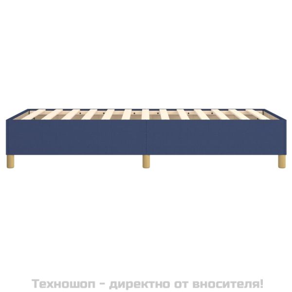 Рамка за легло с пружини, Синьо, 90x200 см, плат