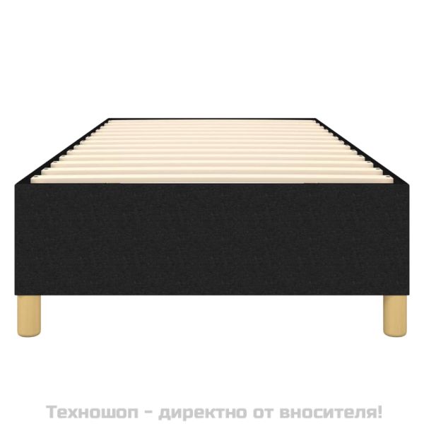 Рамка за легло с пружини, Черно, 90x200 см, плат