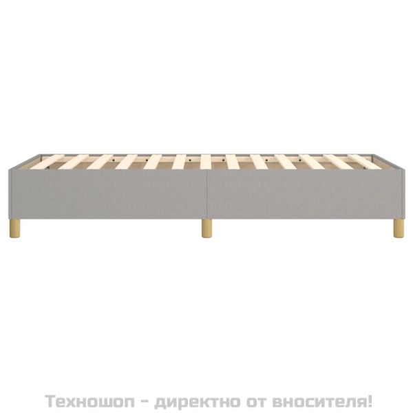 Рамка за легло с пружини, светлосива, 90x200 см, плат