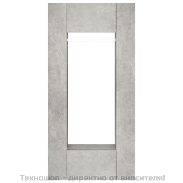 Шкафове за коридор, 2 бр, бетонно сиви, инженерно дърво