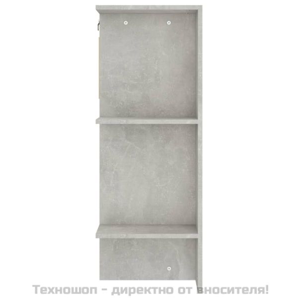 Шкафове за коридор, 2 бр, бетонно сиви, инженерно дърво