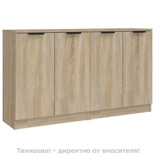 Сайдборди, 2 бр, дъб сонома, 60x30x70 см, инженерно дърво