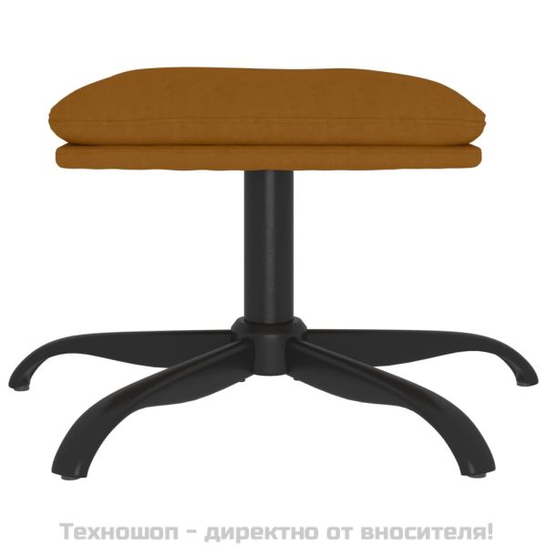 Табуретка, кафява, 60x60x36 см, кадифе