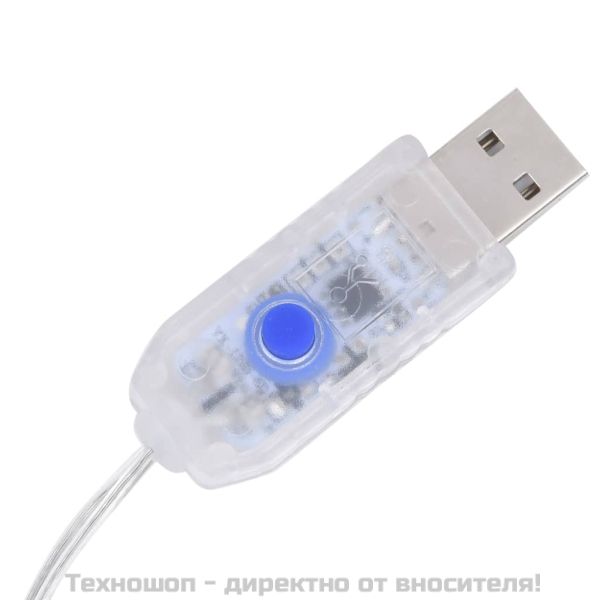 Коледни елени, 2 бр, топло бяло, 80 LED, акрил