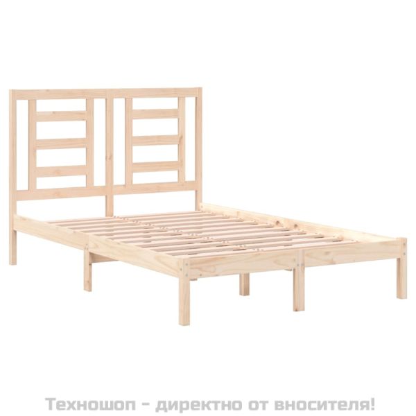 Рамка за легло, дърво масив, 120x190 см, Small Double