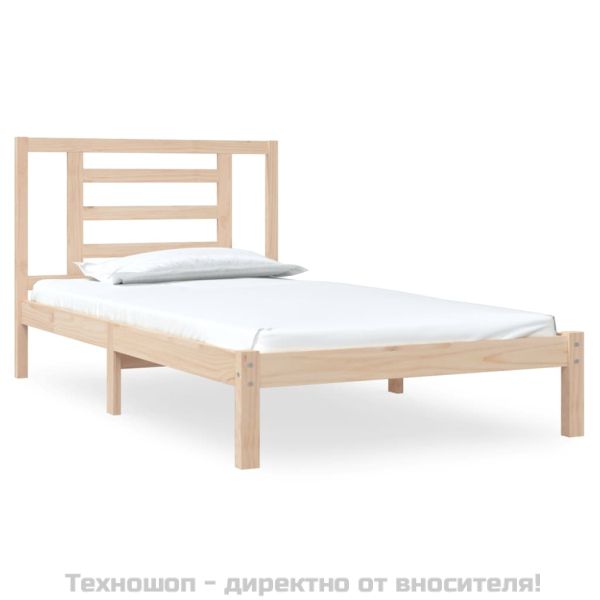 Рамка за легло без матрак, 90x200 см, масивна чамова дървесина