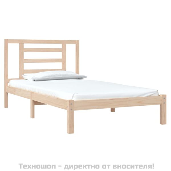 Рамка за легло без матрак, 90x200 см, масивна чамова дървесина