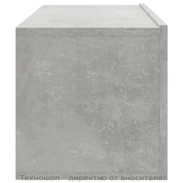 Стенни ТВ шкафове 4 бр бетонно сиви 100x30x30см