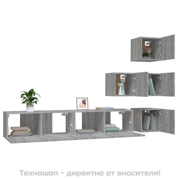 ТВ шкафове за стенен монтаж, cив сонома, инженерно дърво