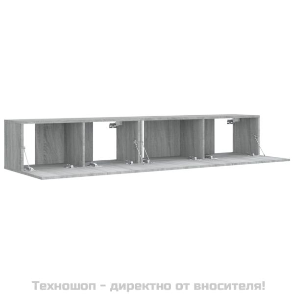 Комплект ТВ шкафове от 2 части, сив сонома, инженерно дърво