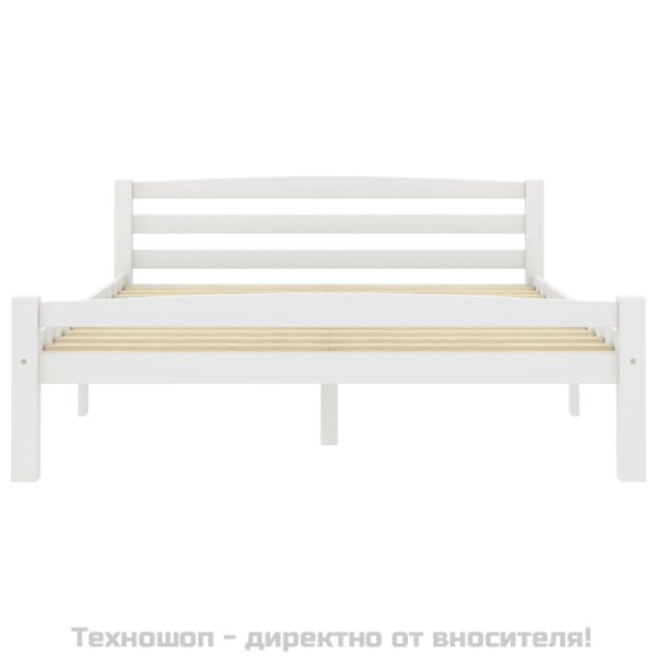 Рамка за легло, бяла, бор масив, 120х200 см