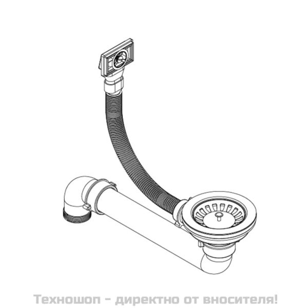 Гранитна кухненска мивка с едно корито, кръгла, сива