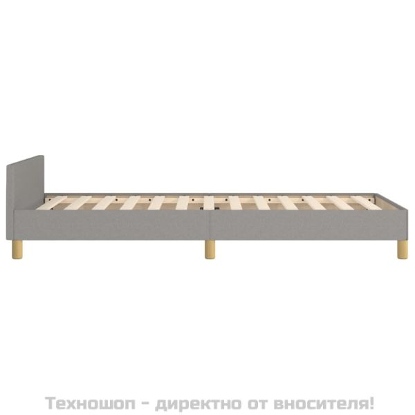 Рамка за легло без матрак, светлосива, 90x200 см, плат