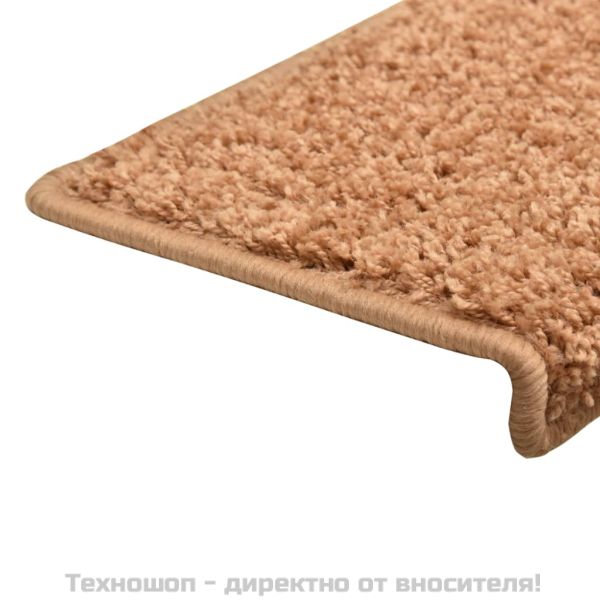 Изтривалки за стълби 15 бр. 65x21x4 см кремави с правоъгълен ръб