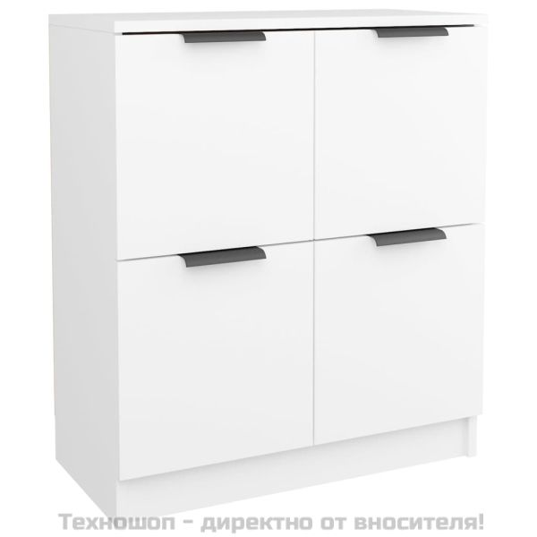 Сайдборди, 2 бр, бели, 60x30x70 см, инженерно дърво