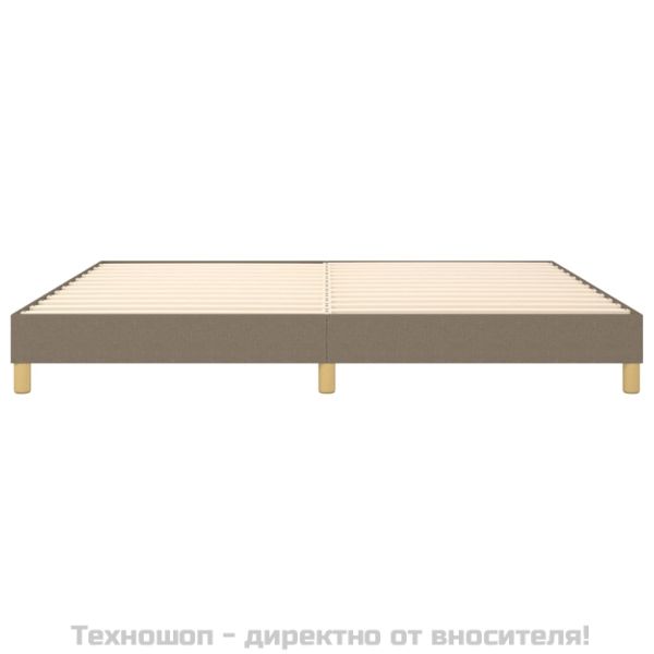 Рамка за легло с пружини, таупе, 200x200 см, плат